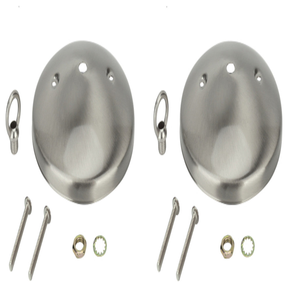 21523-12 Light Fixture Canopy Kit, 5" Dia., Brushed Nickel 2 Pack