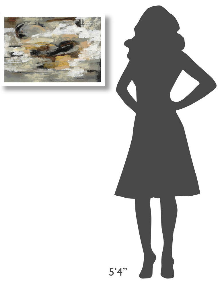 "Neutral Abstract" Digital Paper Print by Silvia Vassileva, 26"x18"