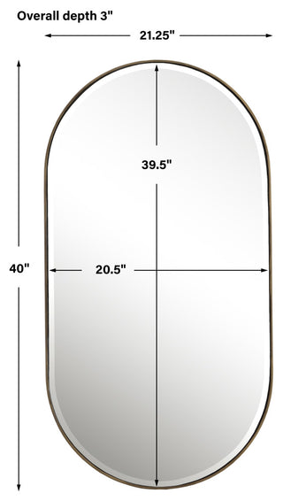 Uttermost 09914 Lago Oval Gold Mirror