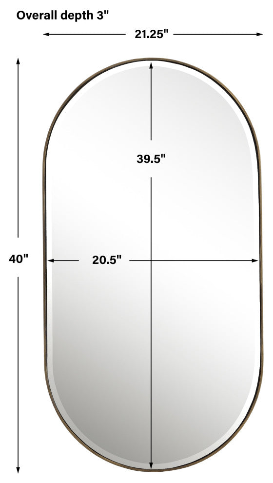 Uttermost 09914 Lago Oval Gold Mirror