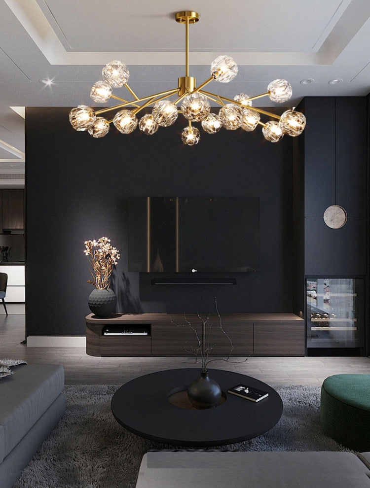 Introd | Luxury Crystal LED Chandelier for Dining Room, Kitchen, Living Room, 18 Heads, Cool Light