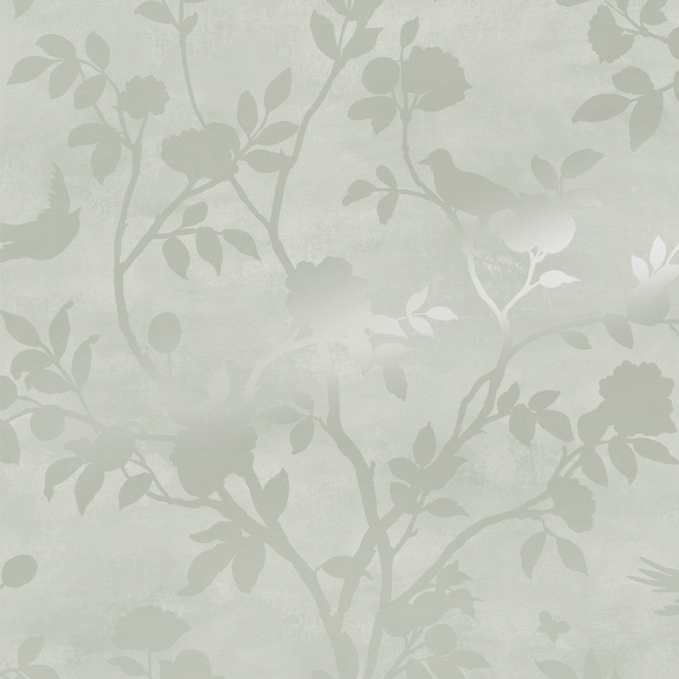 Laura Ashley Eglantine Silhouette Wallpaper, Eau De Nil