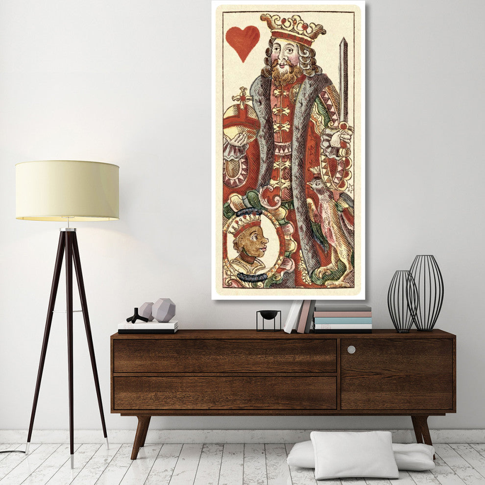 "King of Hearts (Bauern Hochzeit Deck)" Paper Art, 38"x74"