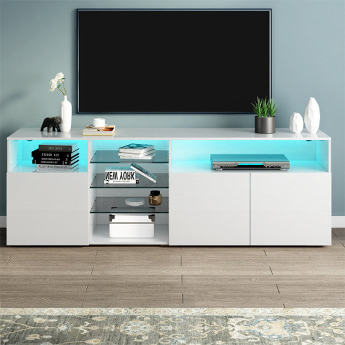 Universal Entertainment Center white modern TV stand