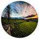 Beautiful Green Meadow In Sardinia, Landscape Round Wall Art, 38"
