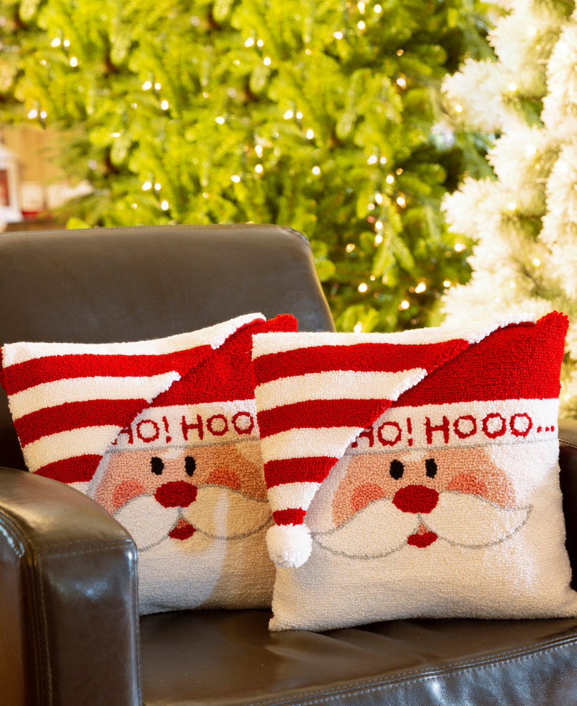 2-Pack Hooked 3D Santa Pillow