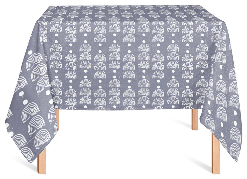 Rainbow Pattern Blue 4 58x58 Tablecloth