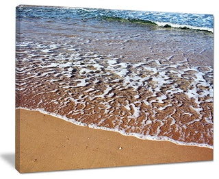 "Ashdod Israel Clear Seashore" Modern Beach Canvas Art Print, 40"x30"