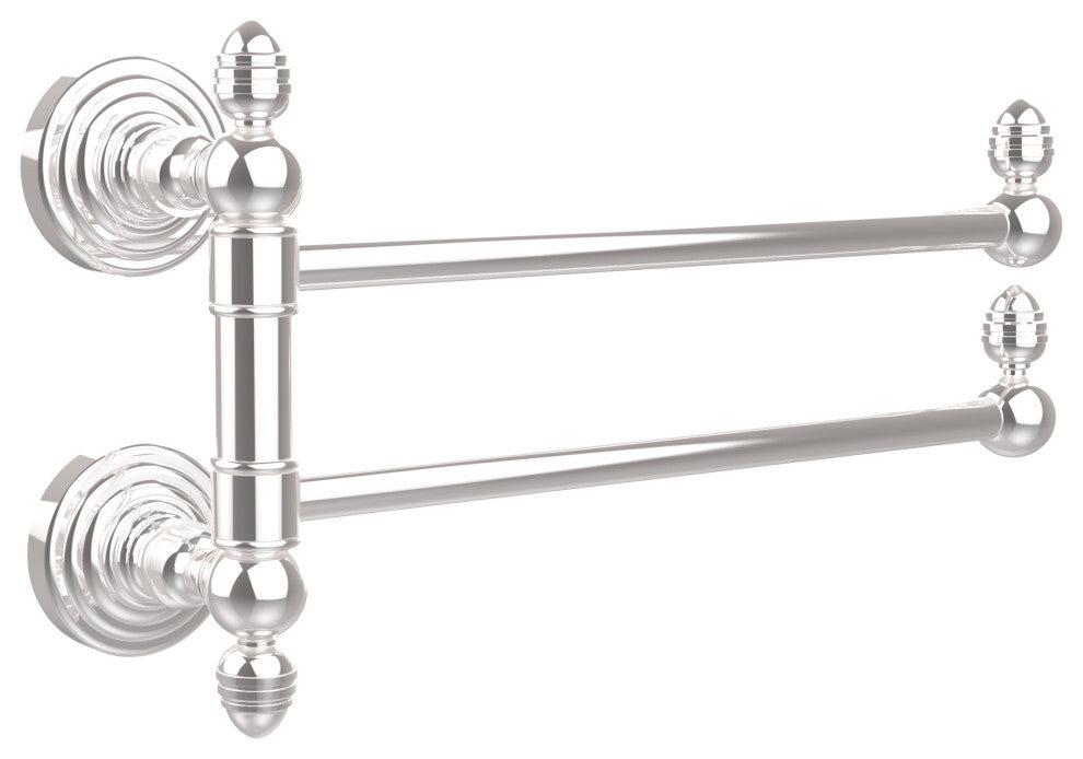 Waverly Place 2 Swing Arm Towel Rail, Polished Chrome