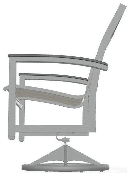 Bazza Sling Outdoor Swivel Rocker, Smoke/Graphite