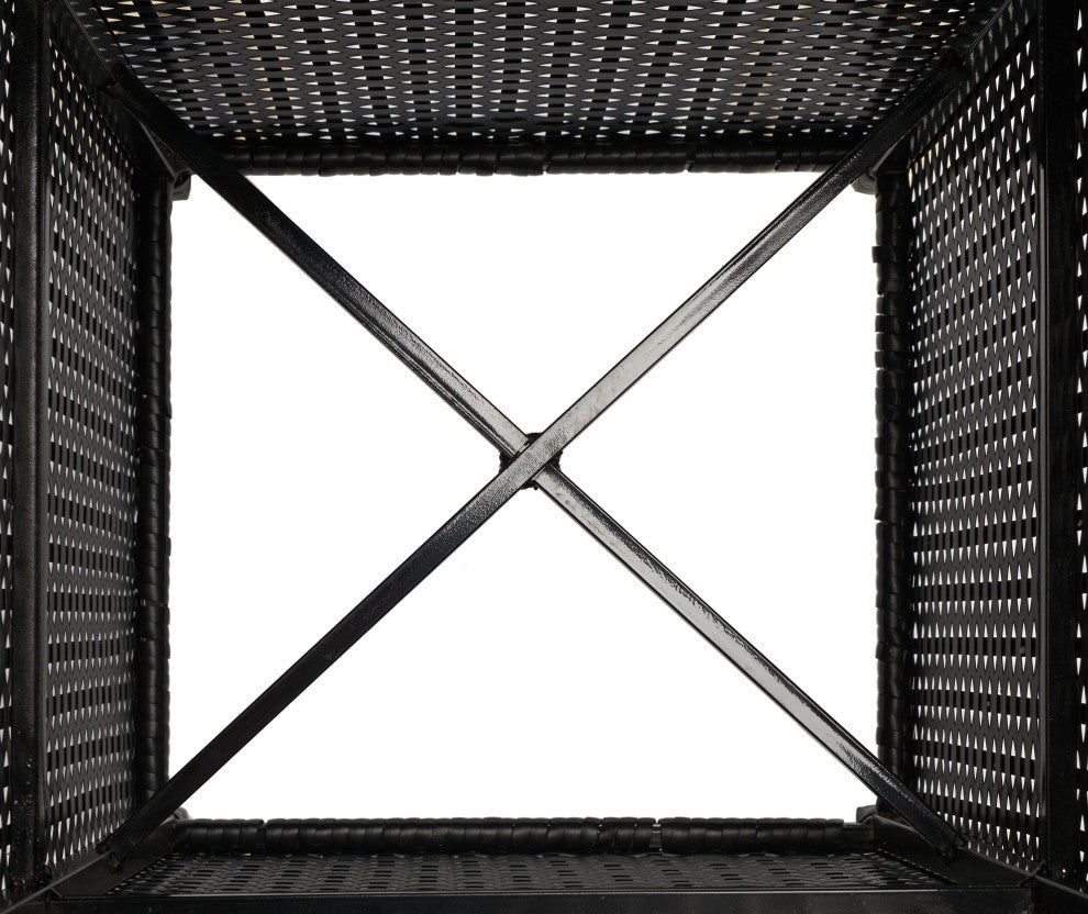 Safavieh Mazeli Outdoor Trash Bin Black