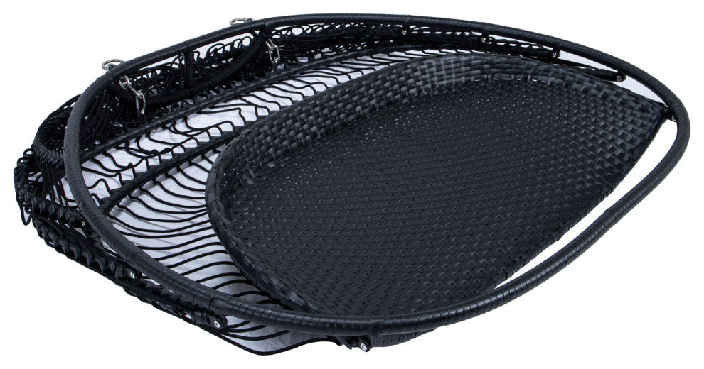 LeisureMod Wicker 2 Person Double Folding Hanging Egg Swing Chair