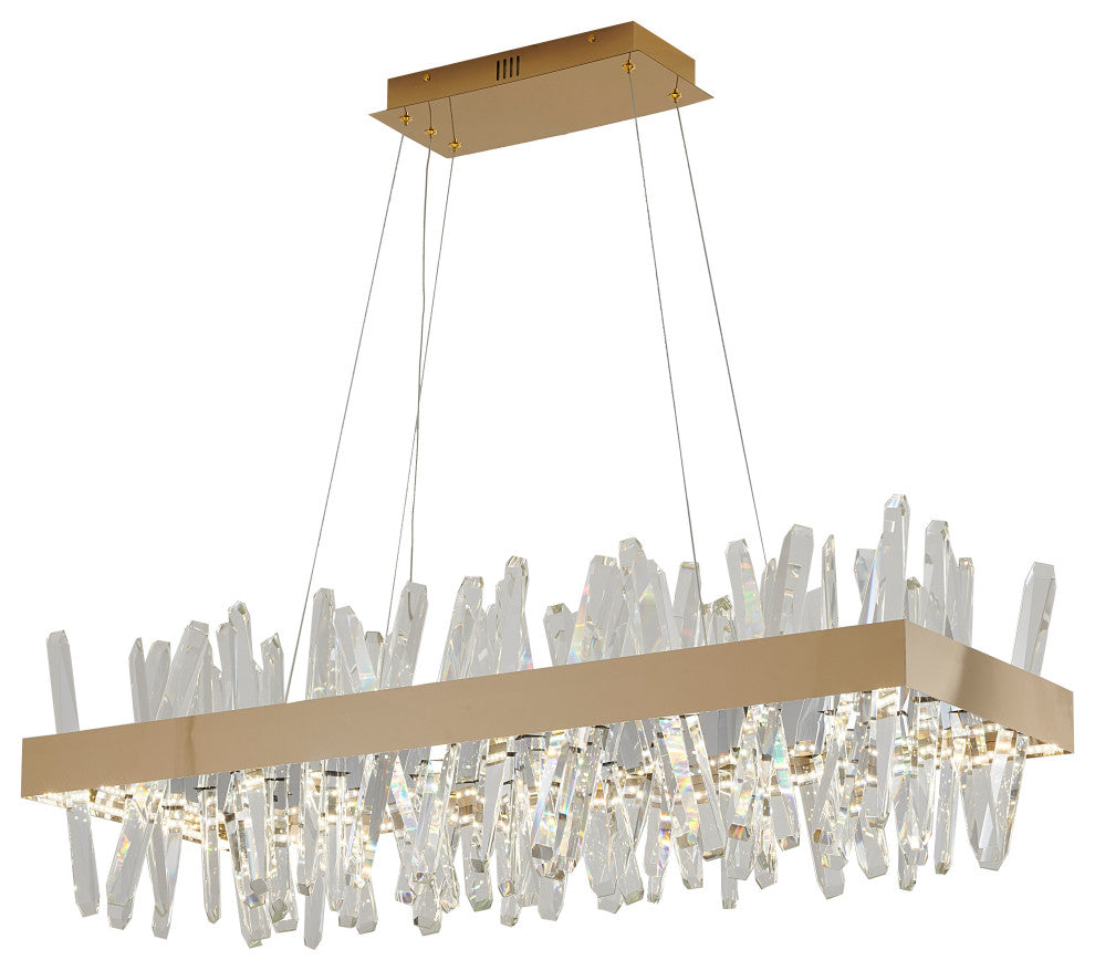 Bethel International LX63C40G 4-Light LED Chandelier, Gold