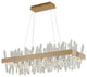 Bethel International LX63C40G 4-Light LED Chandelier, Gold