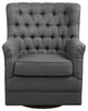Madison Park Mathis Tufted Swivel Lounge Chair, Grey