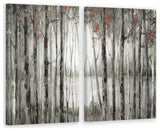 Dusky Autumn Lake Diptych, 48"x36"