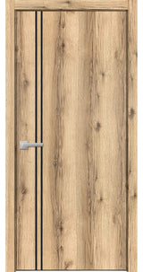 Solid French Door 24 x 96 | Planum 0016 Oak with| Bathroom