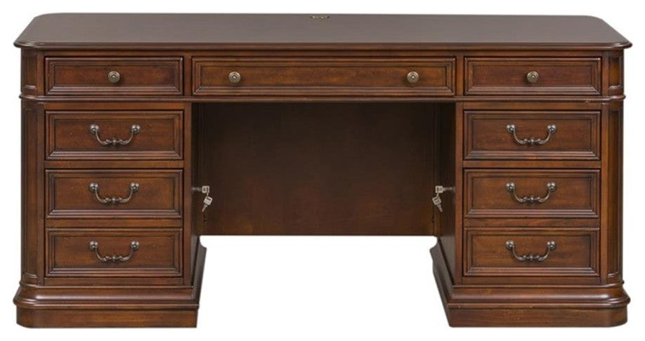 Brayton Manor Dark Brown Jr Executive Desk