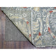 Soft, Velvety Plush Wool Hand Knotted Gray Stone Wash Peshawar Rug, 6'1" x 8'8"