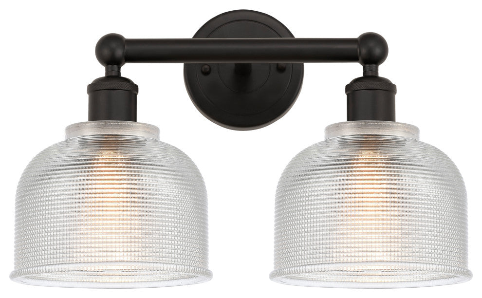 Innovations 616-2W-OB-G412 Dayton 2 Light Bath Vanity Light, Oil Rubbed Bronze