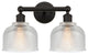 Innovations 616-2W-OB-G412 Dayton 2 Light Bath Vanity Light, Oil Rubbed Bronze