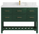 Parker 48 Single Sink Bath Vanity in Lafayette Green  2" Calacatta Nuvo