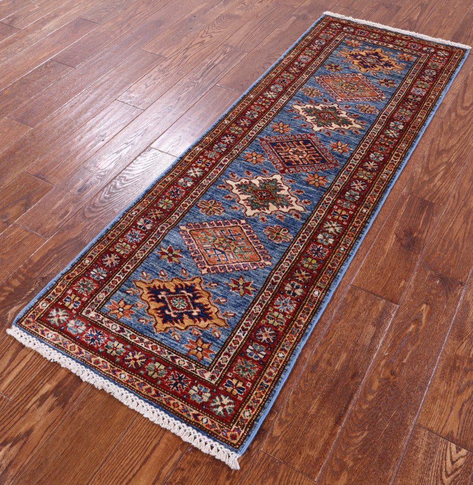 Runner Super Kazak Hand-Knotted Wool Rug 1' 10" X 5' 9" - Q12991