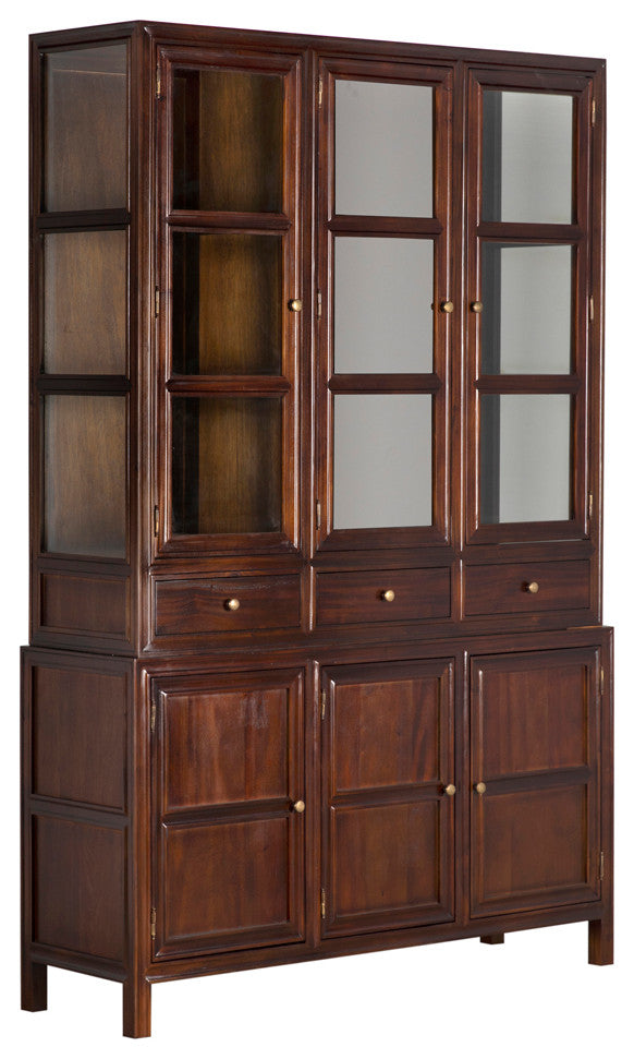 Colonial Hutch, Hand Rubbed Brown