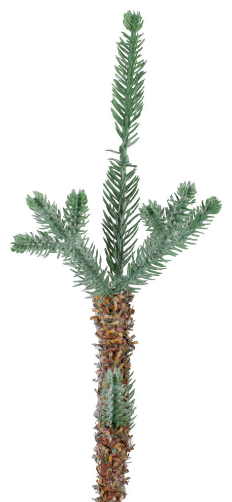 4'' Snow Covered Frosted Pine Artificial Christmas Tree With Jute Base, Unlit