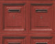 Loft Nature Textured Wallpaper, Numbered Post Boxes, Red Black, One Roll