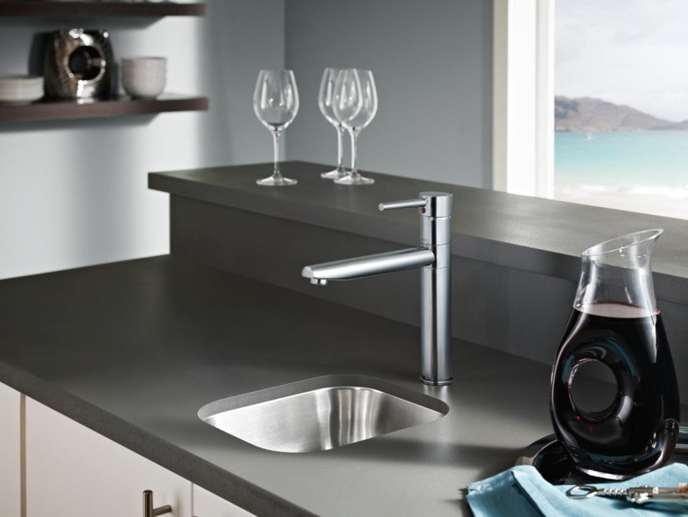 Delta Trinsic Single Handle Kitchen Faucet, Arctic Stainless, 1159LF-AR