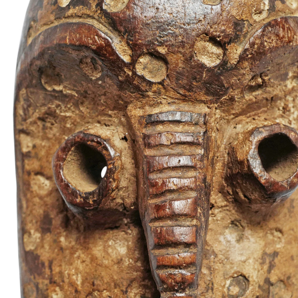 Consigned Vintage Carved Dotted Lega Mask