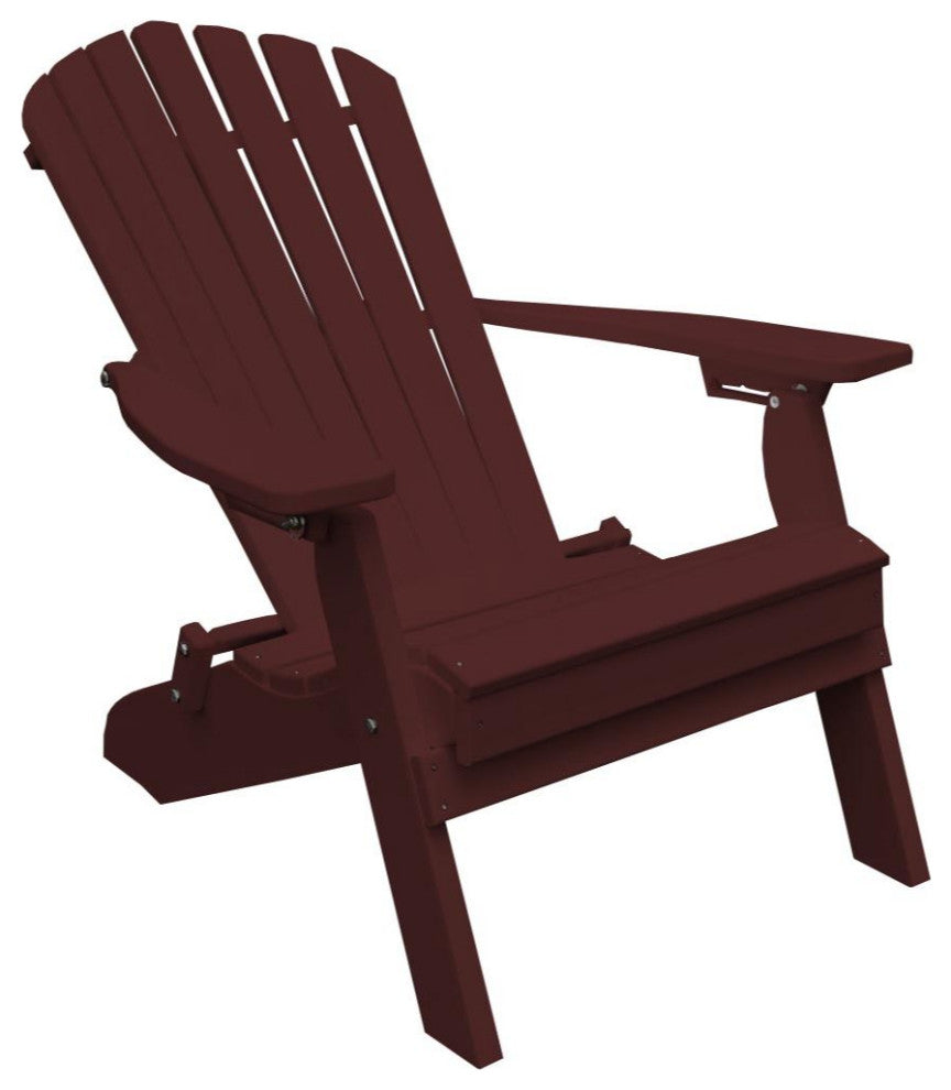 Poly Folding and Reclining Adirondack Chair, Cherrywood