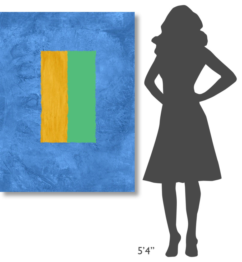 "Blue And Square Theme 2" Fine Art Print