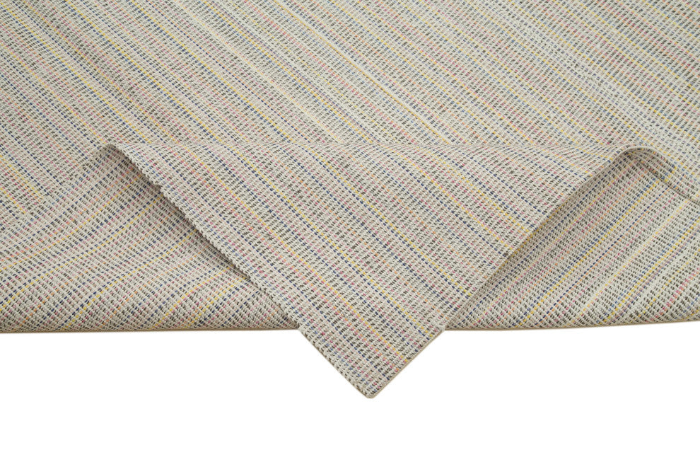 Rug N Carpet - Handmade Turkish 10' 1'' x 13' 5'' Modern Design Wool Kilim Rug