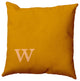 20"x20" Modern Monogram Decorative Throw Pillow, Autumn Gold