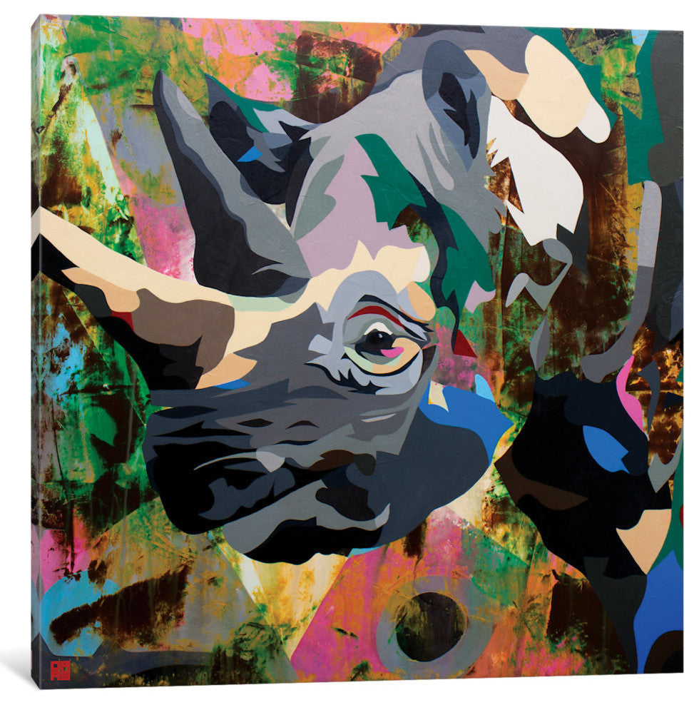 "Rhino" by DAAS, Canvas Print, 26"x26"