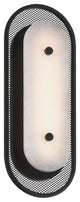 Tramore, Wall Sconce , 16", Matte Black, Alabaster