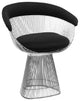 Planter Dining Chair (set of 4 ), Chrome/Black
