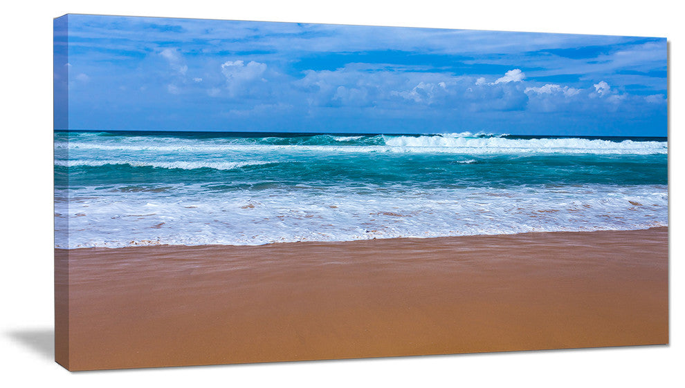 "Fascinating Atlantic Beach in Portugal" Seashore Wall Art, 32"x16"