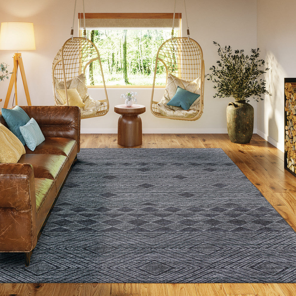 Indoor/Outdoor Sedona SN1 Midnight Machine Washable 9' x 12' Rug