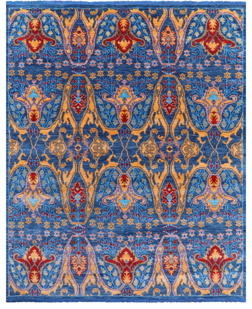 8' 2" X 10' 2" Handmade Turkish Oushak Wool Rug - Q15956