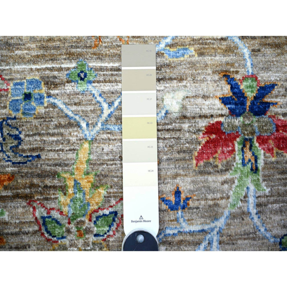 Dolphin Gray Hand Knotted Wool Aryana With Ziegler Mahal Oriental Rug 8'2"x9'9"