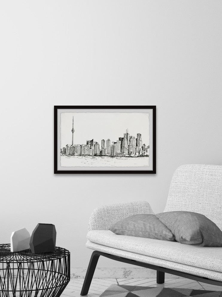 "Towering CN Tower" Framed Painting Print, 30x20
