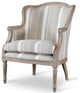 Baxton Studio Charlemagne Accent Chair in Brown and Beige