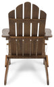 Cara Outdoor Foldable Adirondack Chairs, Set of 2, Dark Brown