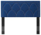 Headboard, Full Queen Size, Velvet, Blue Navy, Modern Contemporary, Bedroom