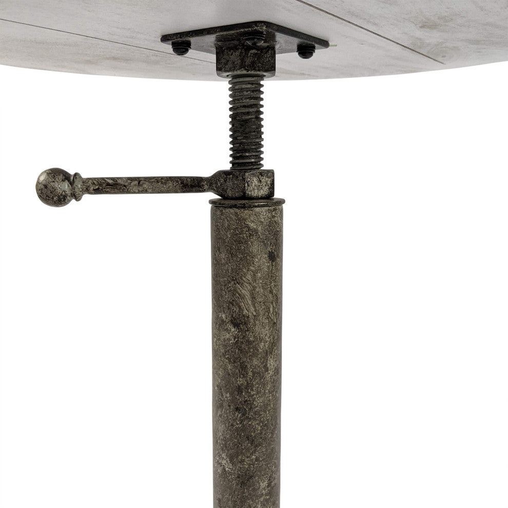 Colton Adj Vintage Table, Natural Drftwd/Aged Iron