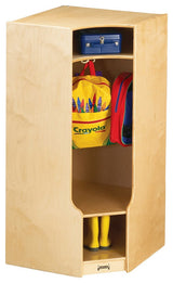 Jonti-Craft Corner Coat Locker with Step
