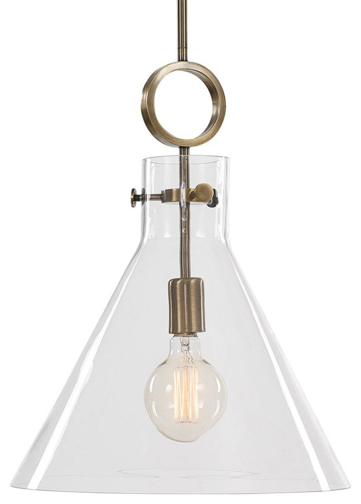 Uttermost Imbuto Funnel Glass 1 Light Pendant 21548